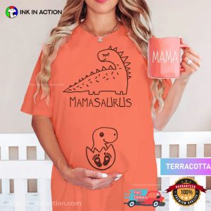 Mamasaurus Cute Pregnancy Dinosaur Comfort Colors T-shirt Mamasaurus Cute Pregnancy Dinosaur Comfort Colors T-shirt