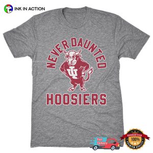 Never Daunted Hoosiers, Indiana Hoosiers Bison Mascot Shirt 2 InkInAction.com