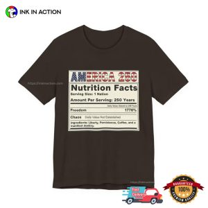 Nutrition Facts america 250 celebration Tee 1 InkInAction.com