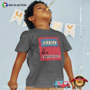 Personalized Brick Name Building Blocks Birthday T shirt 3 InkInAction.com