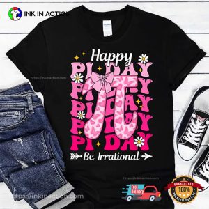 Pink Pi Day Bow Teacher Math Clipart T shirt 2 InkInAction.com