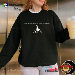 Pregnancy Announcement Silly Little Goose Baby Reveal Tee InkInAction.com