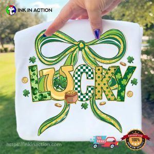 Retro Checkered Lucky Coquette St Patricks Day Shirt 1 InkInAction.com