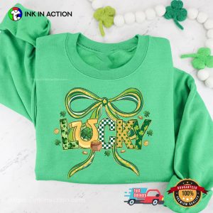 Retro Checkered Lucky Coquette St Patricks Day Shirt Retro Checkered Lucky Coquette St Patricks Day Shirt