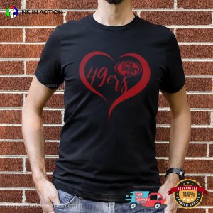 San Francisco 49ers Football Heart T-shirt