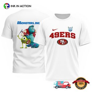 San Francisco 49ers x Monters Inc Funday Football Cartoon T-shirt San Francisco 49ers x Monters Inc Funday Football Cartoon T-shirt