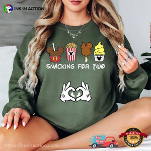 Snacking for Two Disney Vacation pregnancy tee shirt 3 InkInAction.com