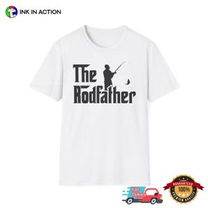 The Rodfather Funny Joke fisherman shirt 2 InkInAction.com