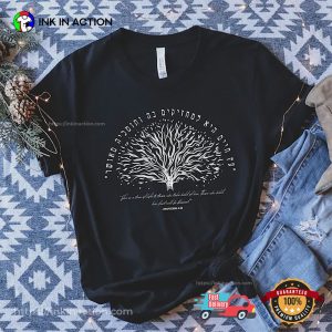 Tree Of Life Verse In Hebrew purim holiday traditions T shirt 2 InkInAction.com