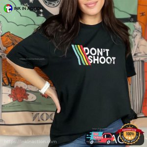 Vintage ARC Stripes DON'T SHOOT Gaming T shirt 3 InkInAction.com
