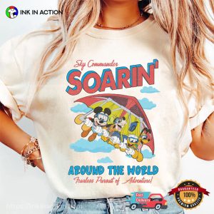 Vintage Mickey & Friends Soarin' Around The World Disneyland Trip T shirt 3 InkInAction.com