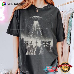Vintage Raccon UFO Meme Comfort Colors Tee
