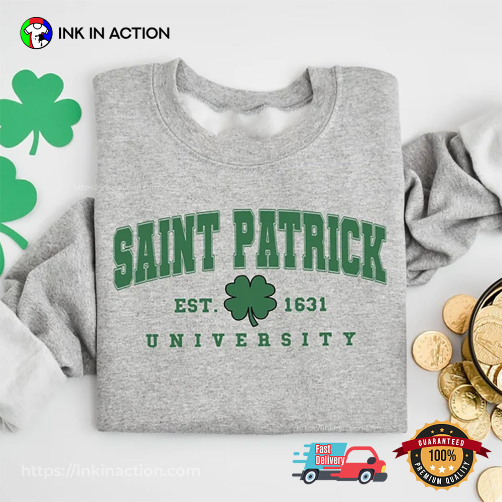 Vintage Saint Patrick University Shirt Vintage Saint Patrick University Shirt