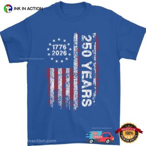 Vintage america 250 years US Flag Shirt 3 InkInAction.com