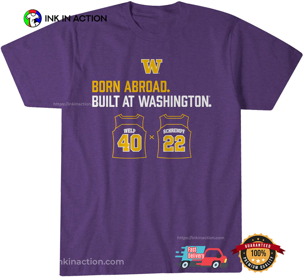 Washington Huskies Schrempf Welp Duo T-shirt Washington Huskies Schrempf Welp Duo T-shirt