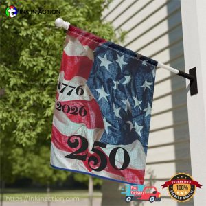 america's 250 birthday Decor Flag 3 InkInAction.com