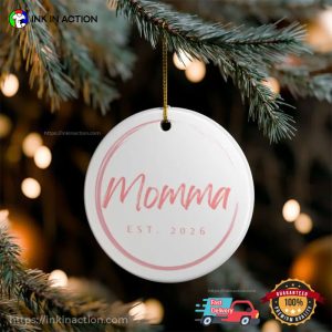 Personalized Mothers Day Gift Momma Est. 2026 Ornament