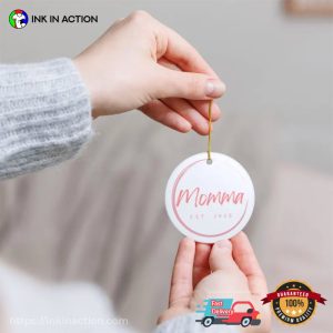 Personalized Mothers Day Gift Momma Est. 2026 Ornament