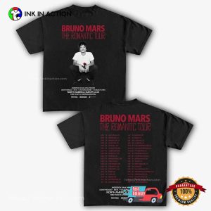 Bruno Mars The Romantic New Album Tour 2 Sided Shirt
