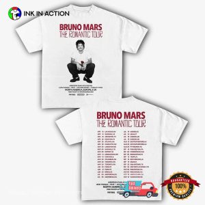 Bruno Mars The Romantic New Album Tour 2 Sided Shirt Bruno Mars The Romantic New Album Tour 2 Sided Shirt