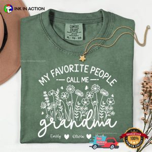 Custom Floral Grandma And Kids Comfort Colors Shirt 1 InkInAction.com