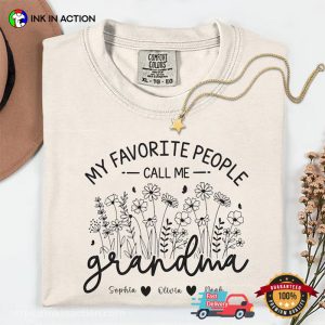 Custom Floral Grandma And Kids Comfort Colors Shirt 2 InkInAction.com