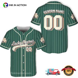 Custom Lucky Charms St Patrick’s Day Baseball Jersey