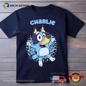 Custom Name Bluey Family Cartoon Shirt