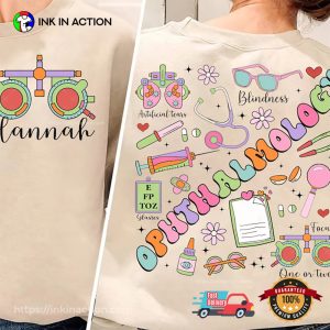 Custom Ophthalmology Cute Doctor 2 Sided Shirt