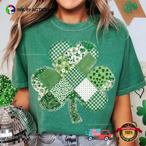 Four Leaf Clover Happy St Patricks Day Comfort Colors Tee