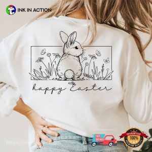 Happy Easter Floral Bunny Shirt