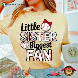 Little Sister Biggest Fan Comfort Colors Tee 2