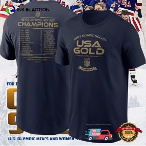 Men’s Olympic Hockey Champions USA Gold Team Shirt