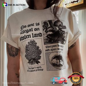 No One Illegal On Stolen Land Retro Style Comfort Colors Shirt No One Illegal On Stolen Land Retro Style Comfort Colors Shirt