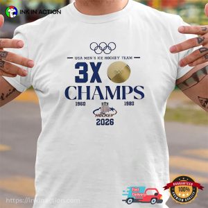 Olympic USA Men’s Ice Hockey 3X Champions Shirt