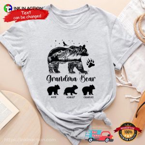 Personalized Cute Grandma Bear And Kids Bear Tee