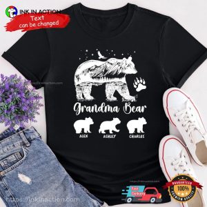 Personalized Cute Grandma Bear And Kids Bear Tee 2 InkInAction.com