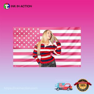 Pink Freya Skye USA Flag