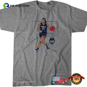Sarah Strong Dribbling UConn Basketball Shirt