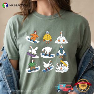 Silly Goose Snowboarding Cute Comfort Colors Shirt Silly Goose Snowboarding Cute Comfort Colors Shirt