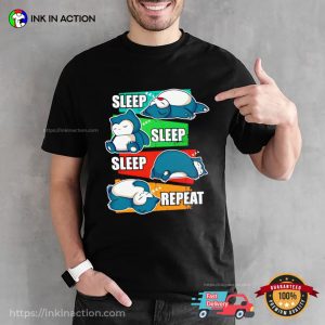 Snorlax Sleep Sleep Sleep Repeat Funny Pokémon Shirt