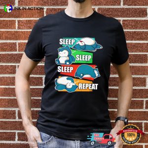 Snorlax Sleep Sleep Sleep Repeat Funny Pokemon Shirt 2 InkInAction.com InkInAction.com