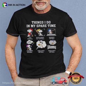 Things I Do In My Spare Time Cute Snoppy Shirt 1 InkInAction.com