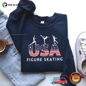 USA Figure Skating, Ice Skating Lovers Gift Tee 2 InkInAction.com
