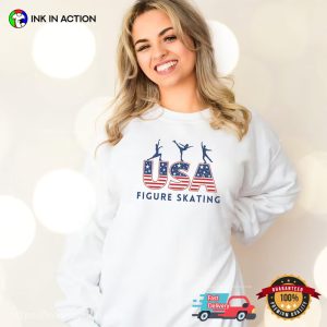 USA Figure Skating, Ice Skating Lovers Gift Tee USA Figure Skating, Ice Skating Lovers Gift Tee