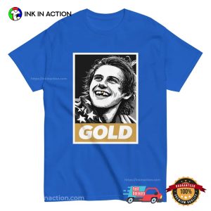 USA Hockey Jack Hughes Gold Graphic Shirt 2 InkInAction.com