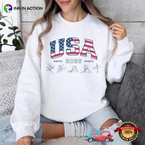 USA Winter Sports 2026, Gift For Sports Fan Tee 1 InkInAction.com
