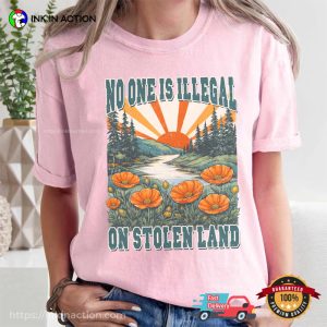 Vintage No One Is Illegal On Stolen Land, Native American Comfort Colors Shirt