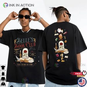 Vintage Belle’s Book Club Beauty And The Beast 2 Sided Shirt Vintage Belle’s Book Club Beauty And The Beast 2 Sided Shirt