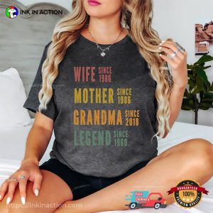 Wife Mother Grandma Legend Comfort Colors Personalized Shirts For Grandma